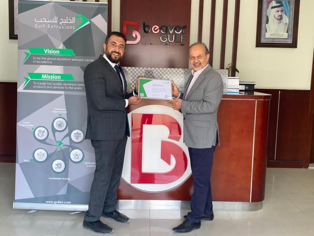 Al Ghurair Group certify Beaver Gulf Contracting as an Authorized Fabricator of Gulf Extrusions' Building Systems