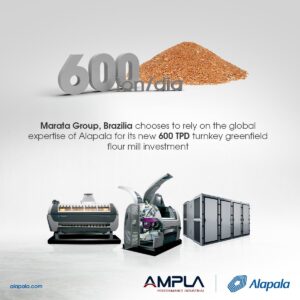 Brazil's Marata Group has chosen Alapala to invest in its new 600 TPD Turnkey Greenfield Flour Mill