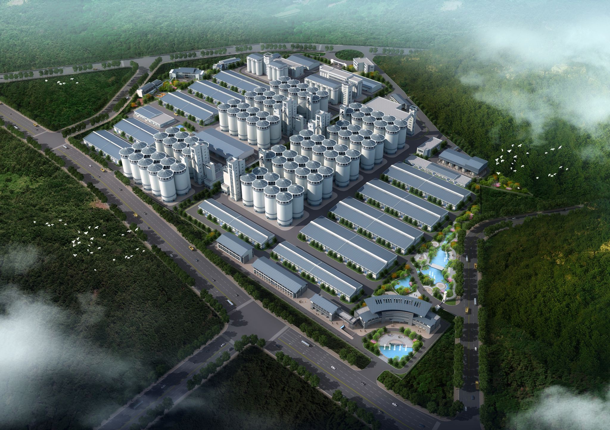 Grain storage and logistics park COFCO ET(Zhengzhou) designed for Foshan City, China