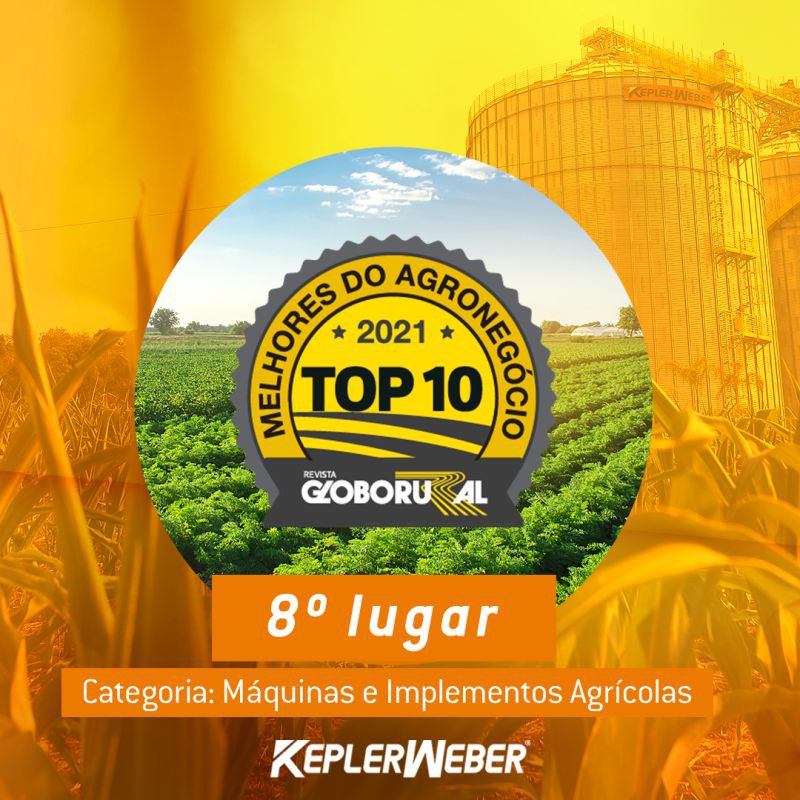 Kepler Weber won 8th place in the 17th edition of the Best Agribusiness Award