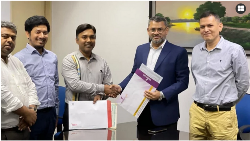 Signing MoU between Sadagar.com and Pusti Consumer