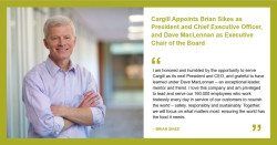 Cargill Appoints Brian Sikes as President and Chief Executive Officer, and Dave MacLennan as Executive Chair of the Board