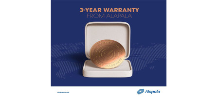 A 3-YEAR WARRANTY for turnkey factories bearing Alapala's technology...