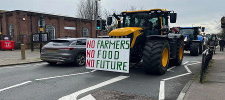 Farmers also protested against food imports