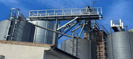 New Silo with Catwalk for Cereal Storage in Toledo, Spain