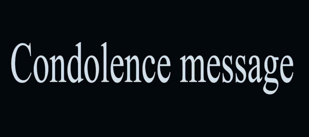 Condolence message