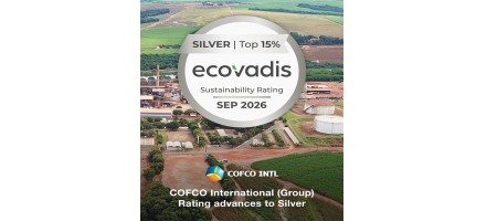 COFCO International has been awarded a Group-level EcoVadis Silver Medal
