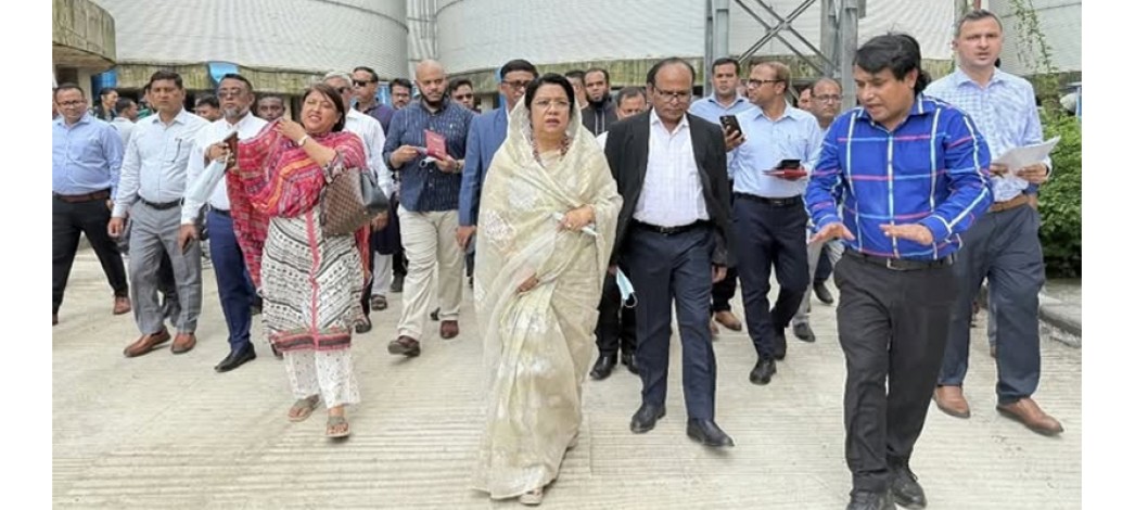Caption news on Chittagong silo inspection