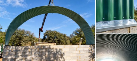 Agricultural tunnel for straw bale storage