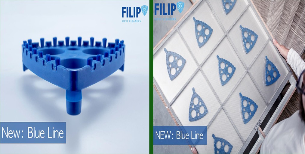 FILIP offers their sieve cleaners now in blue color