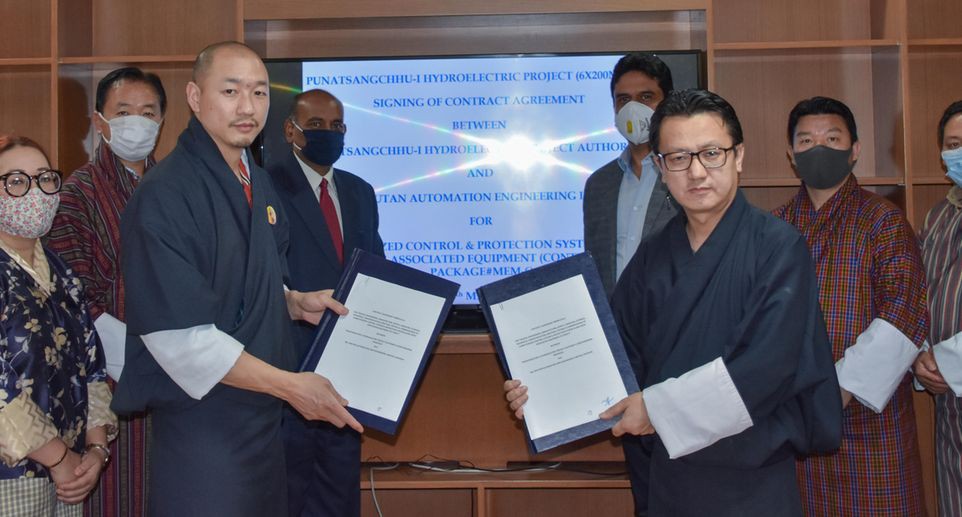 HPP Punatsangchhu-I, Bhutan – Contract signing for a new computerized control system and protection system